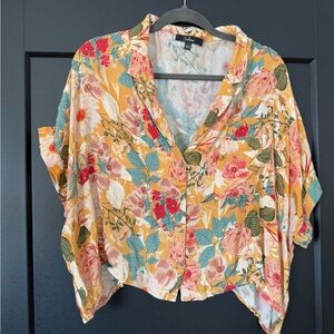 Lulu's Floral Yellow Top